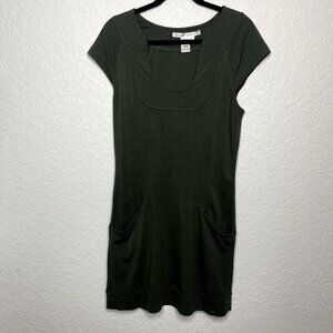 MAX Studio‎ Women's Mini Dress With Pockets Green Size Large